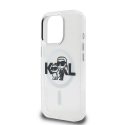 Чехол "Karl Lagerfeld IML Glitter Karl and Choupette Sketch MagSafe" для "iPhone 16 Pro", прозрачный
