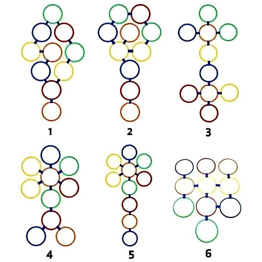 WOOPIE Hopscotch ring set, hoops, 10 pcs. – 5