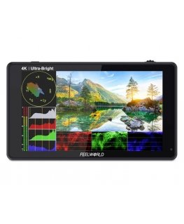 Feelworld LUT6 kaamera monitor 15,2 cm (6") Must 1920 x 1080 pikslit LED-tagantvalgustus Puutetundlik ekraan