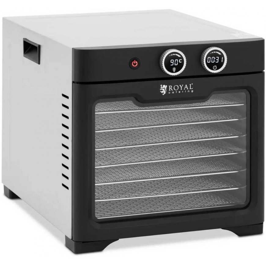 Royal Catering Maisto džiovyklė vaisiams, grybams, žolelėms, 8 lentynėlės, 800 W