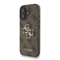Guess PU 4G Metal Logo -hihna kotelo Apple iPhone 16:lle, ruskea Guess PU 4G Metal Logo -hihna kotelo Apple iPhone 16:lle, ruskea