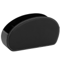 Lean Remote Control Holder 5 Compartments Black Eco-Friendly Leather