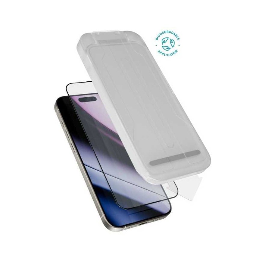 „Epico Hero Glass 3D“ ļoti plaša leņķa vāciņš ar putekļu aplikatoru, 2 gab., paredzēts „iPhone 15/16“