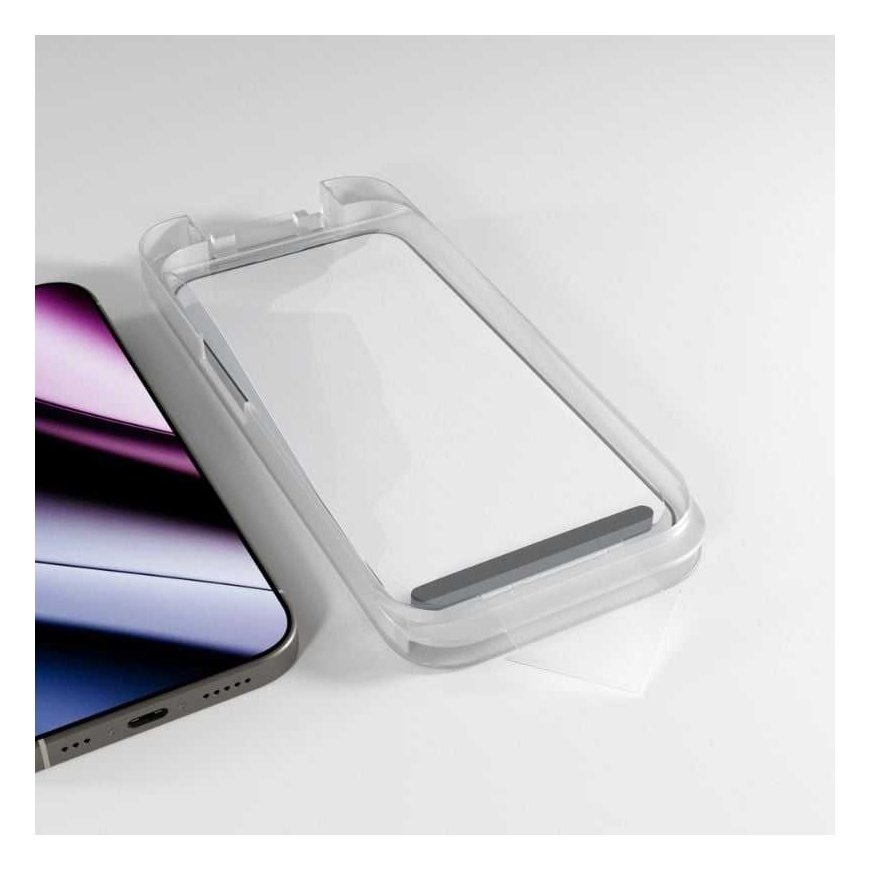 "Epico Hero Glass 3D" ultra-wide angle case with dust applicator, 2 pcs., designed for iPhone 15/16 – 3