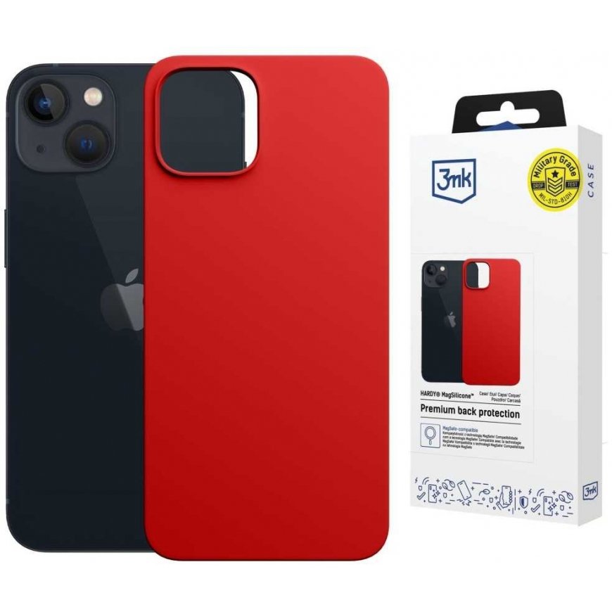 3MK Hardy MagSilicone case for Apple iPhone 14 Plus red