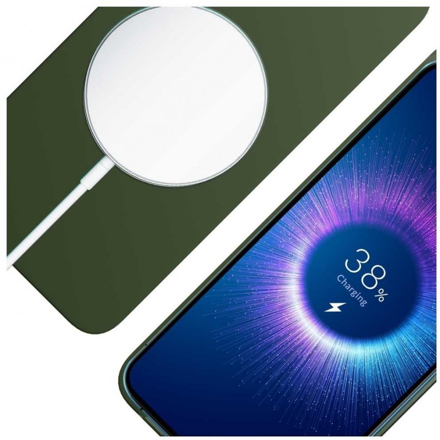 3MK Hardy MagSilicone dėklas Apple iPhone 15 Plus, tamsiai žalias – 5