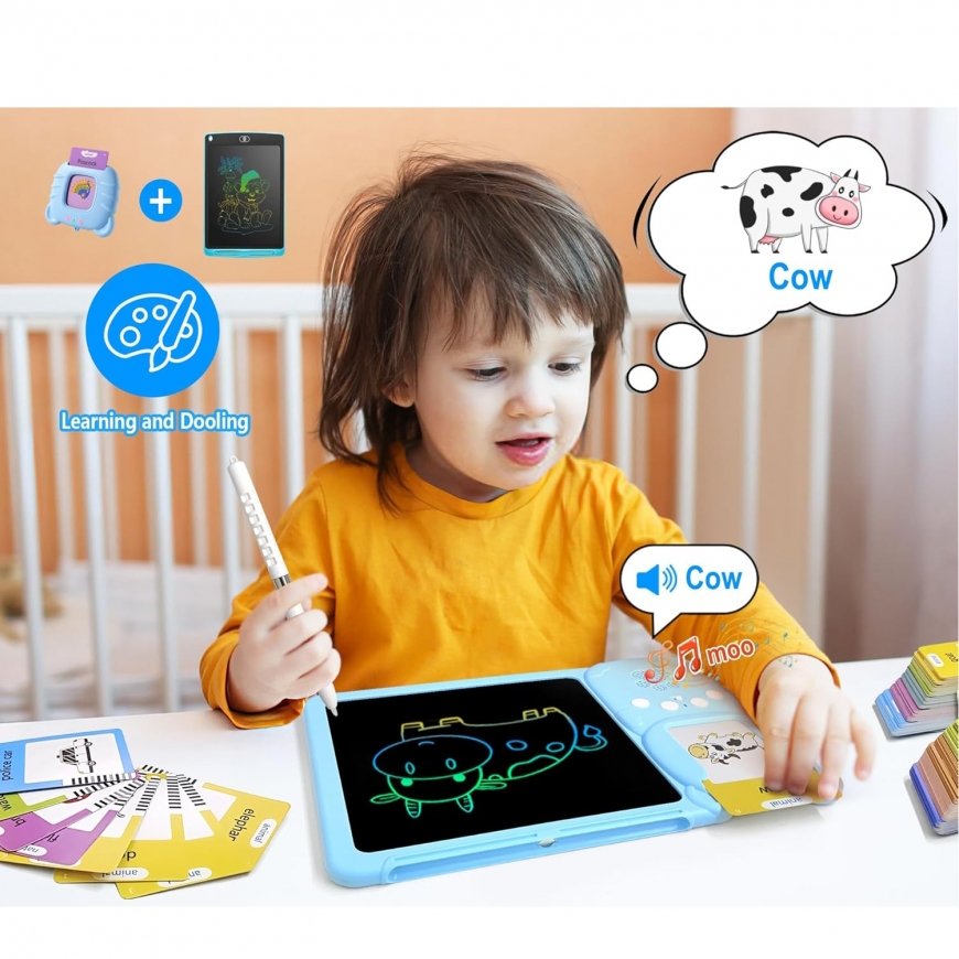 Kiddzy Learning Pad with 112 Cards & LCD Board USB Toy for Kids – 3