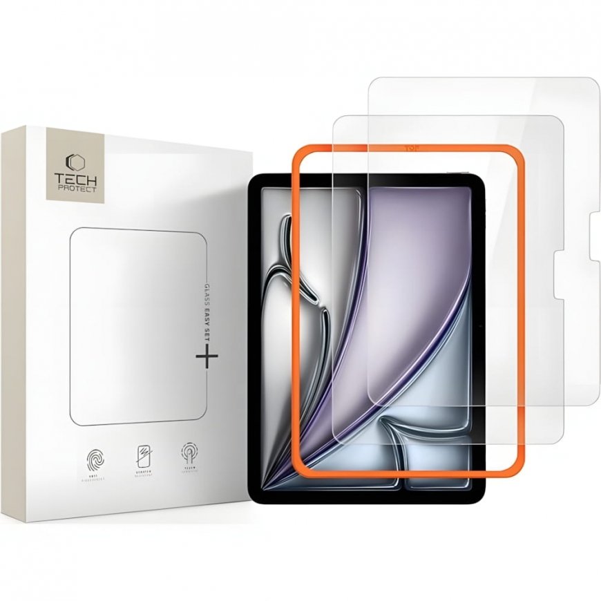 TECH-PROTECT EASY SET+ 2-PACK IPAD AIR 11” 6 | 7 GRŪDINTAS STIKLAS