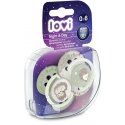 LOVI silicone dynamic pacifiers Night&Day Hedgehog, 0-6M, 2pcs, 22/929