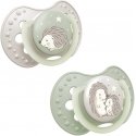 LOVI silicone dynamic pacifiers Night&Day Hedgehog, 0-6M, 2pcs, 22/929