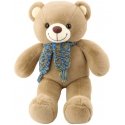 Lean Toys Plušinis lācis ar krāsainu šalli, 55 cm