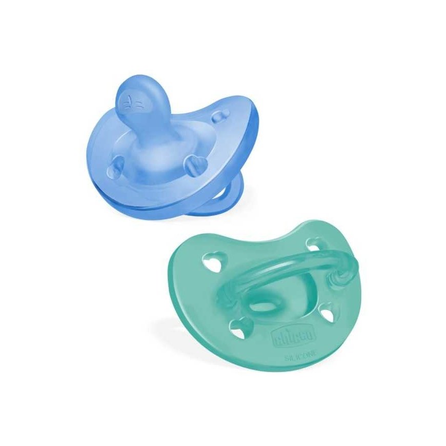 Chicco Physio Soft silikona knupis Zils