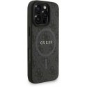 Чехол Guess PU Leather 4G Colored Ring Strap MagSafe для Apple iPhone 16 Pro Max черного цвета Чехол Guess PU Leather 4G Colored Ring Strap MagSafe для Apple iPhone 16 Pro Max черного цвета