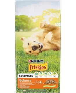 Purina Nestle Kuivtoit Koertele - PURINA Friskies Balance Kana Köögiviljadega 15 kg