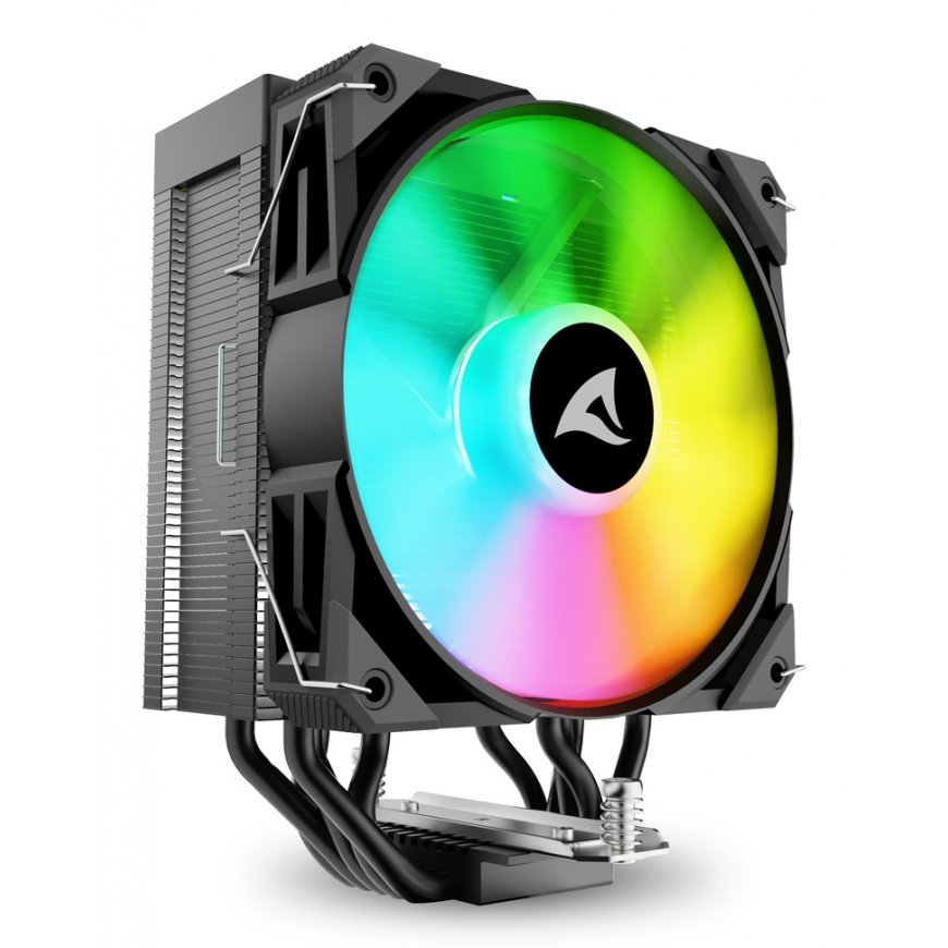 Sharkoon A50 RGB Protsessor Õhujahuti 12 cm Must 1 tk