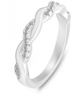 Brilio Silver Charming silver ring with RI100W zirconia