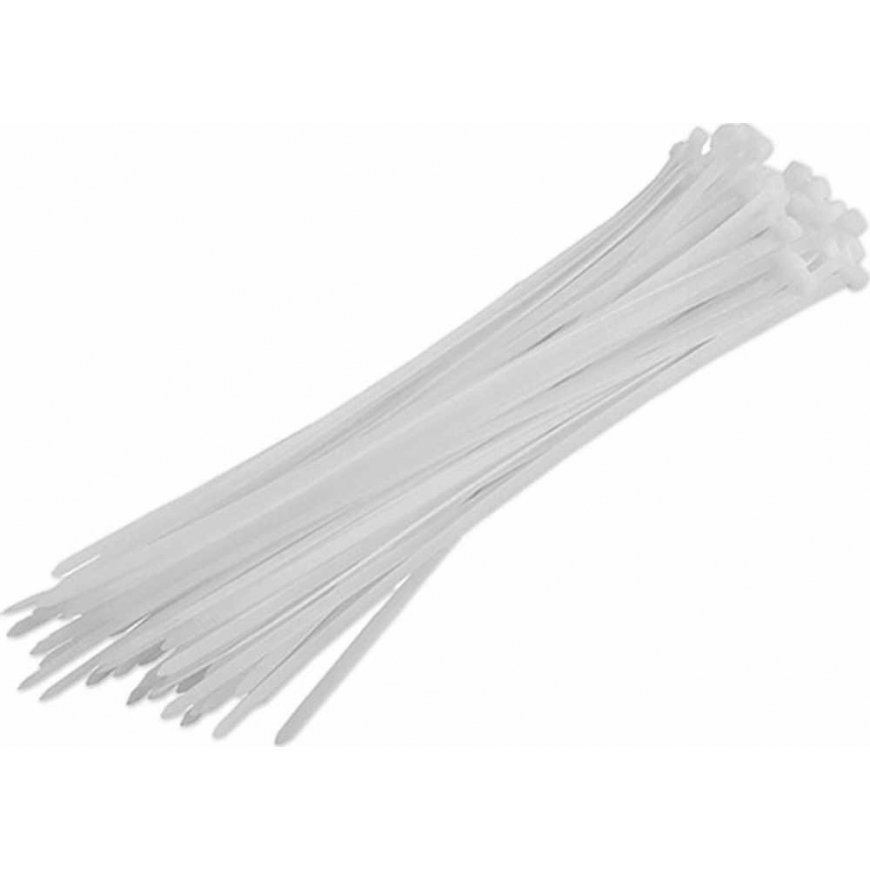 Pull-out strap, 500x7.6 mm, white, 0.50 mm, 100 pcs per package