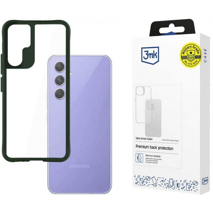 Kaitseümbris Samsung Galaxy A54 5G - 3mk Satin Armor Case+ Roheline