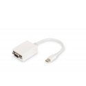 Digitus DB-340407-001-W videokaabliadapter 0,15 m Mini DisplayPort Valge Digitus DB-340407-001-W videokaabliadapter 0,15 m Mini DisplayPort Valge