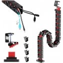 Nanors 'Nano RS' table cable organizer / cover, 1345 mm, black and red, RS125 Nanors 'Nano RS' table cable organizer / cover, 1345 mm, black and red, RS125