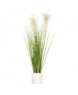 Atmosphera Artificial decorative grass in a cement pot, height 70 cm