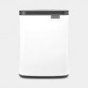 Brabantia Bo Waste Bin 7 l Nelinurkne Teras Must, Valge Brabantia Bo Waste Bin 7 l Nelinurkne Teras Must, Valge