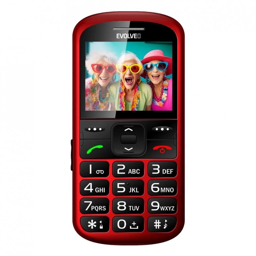 EVOLVEO EasyPhone XS, mobilusis telefonas senjorams, raudonas – 2