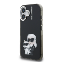 Karl Lagerfeld IML Aquarelle Karl ja Choupette ümbris, mõeldud iPhone 16-le, Must
