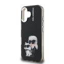 Karl Lagerfeld IML Aquarelle Karl ja Choupette ümbris, mõeldud iPhone 16-le, Must