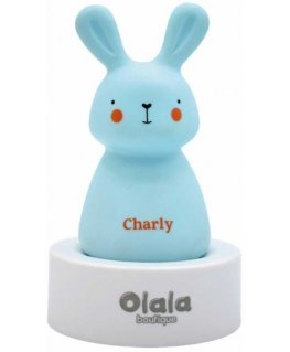 Olala Boutique Olala LED gultas lampiņa - Charly Bunny, Zila