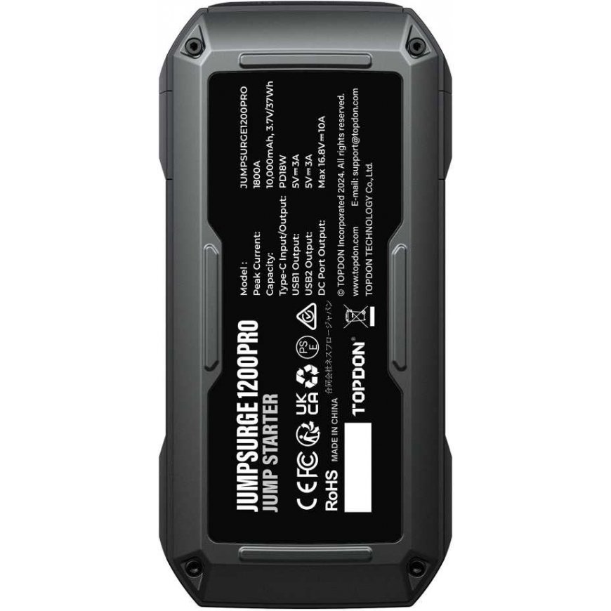 Viking TOPDON Auto Käivitusakumulator JumpSurge 1200 PRO, 10000 mAh – 5