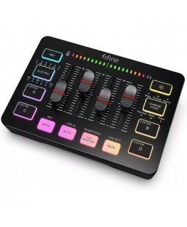 Fifine SC3 garso maišytuvas RGB | Transliacija | XLR | 48V | Juodas vokalas