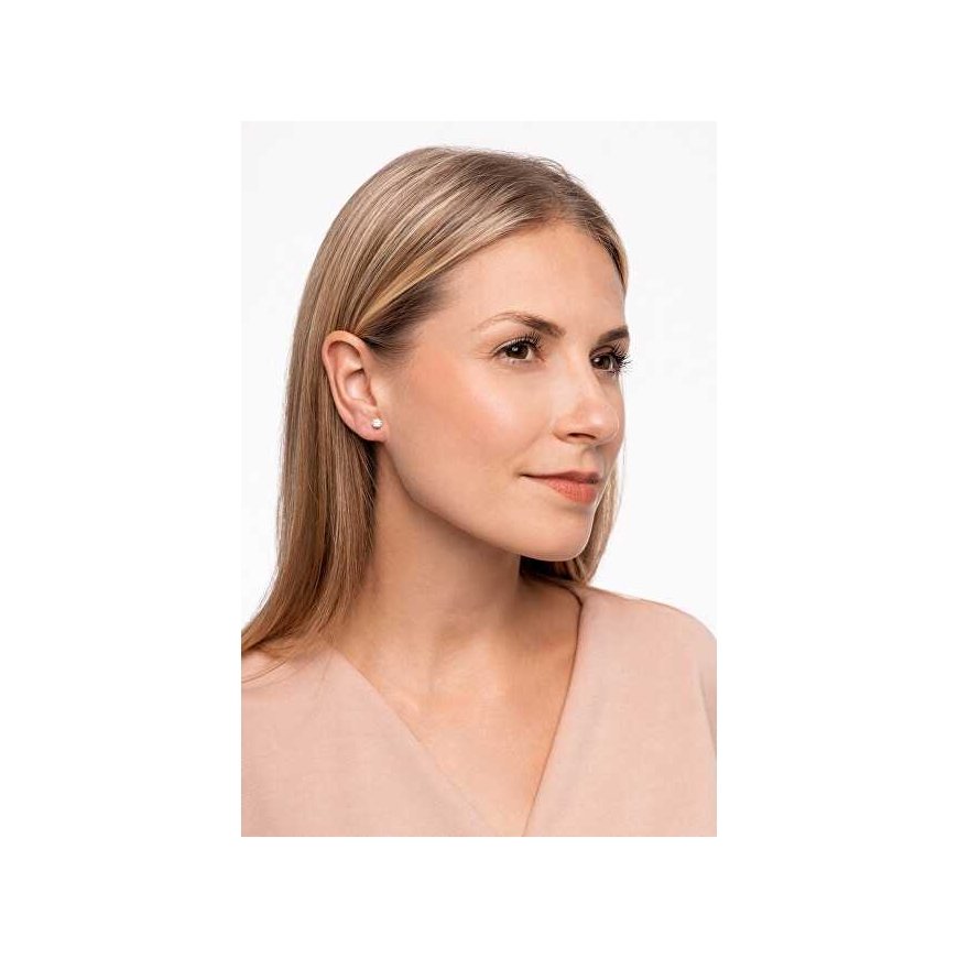 Shiny gold-plated earrings with crystals – 2