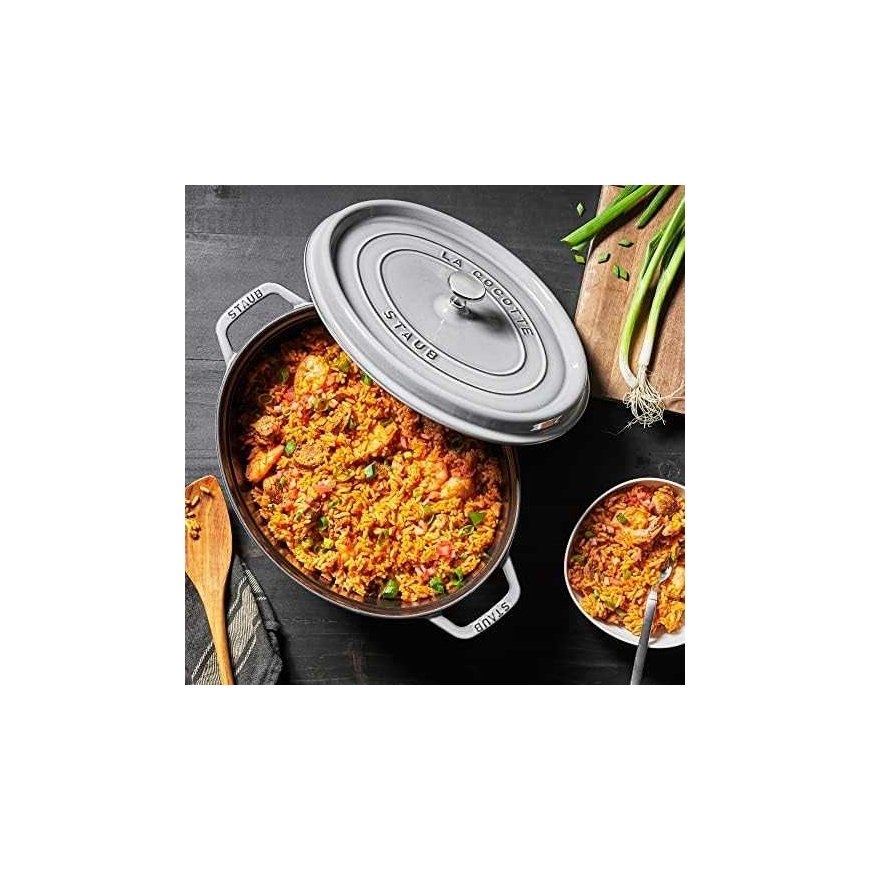 STAUB LA COCOTTE Ketaus pott, ovaalne, 8 l, grafiit – 4