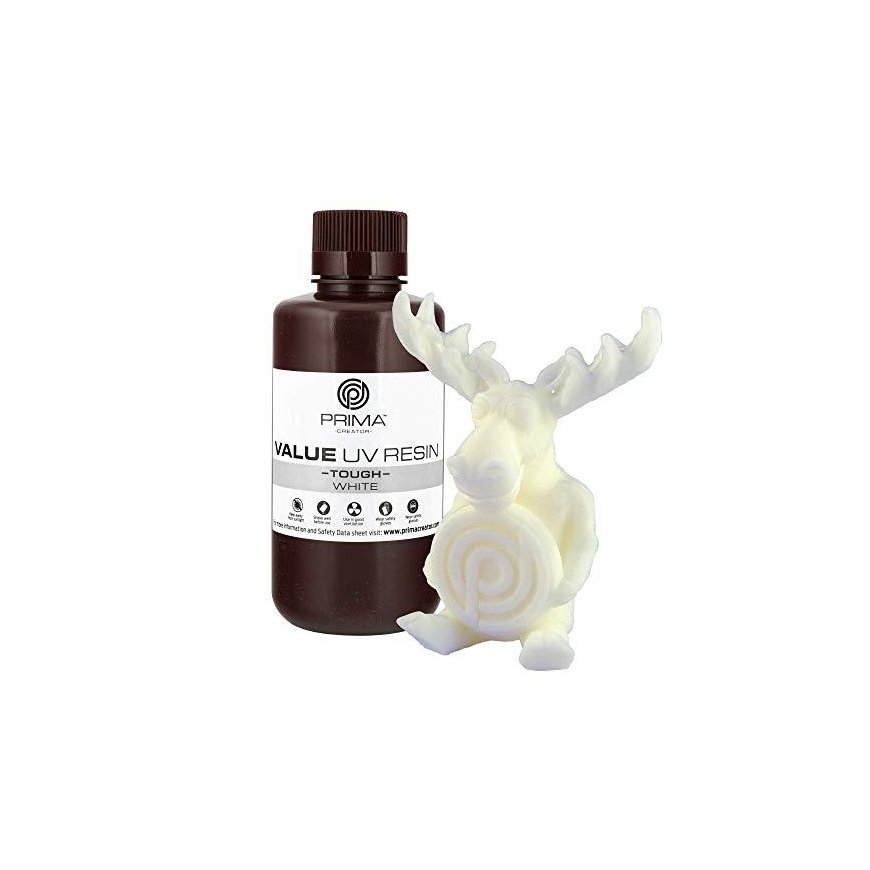 PrimaCreator Value Tough UV resin (like ABS) - 500ml - White – 3