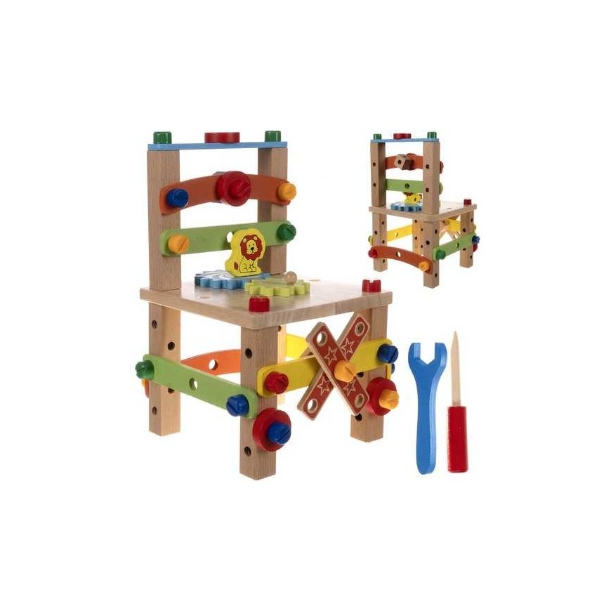 Children's wooden master workbench - chair with tools Kruzzel