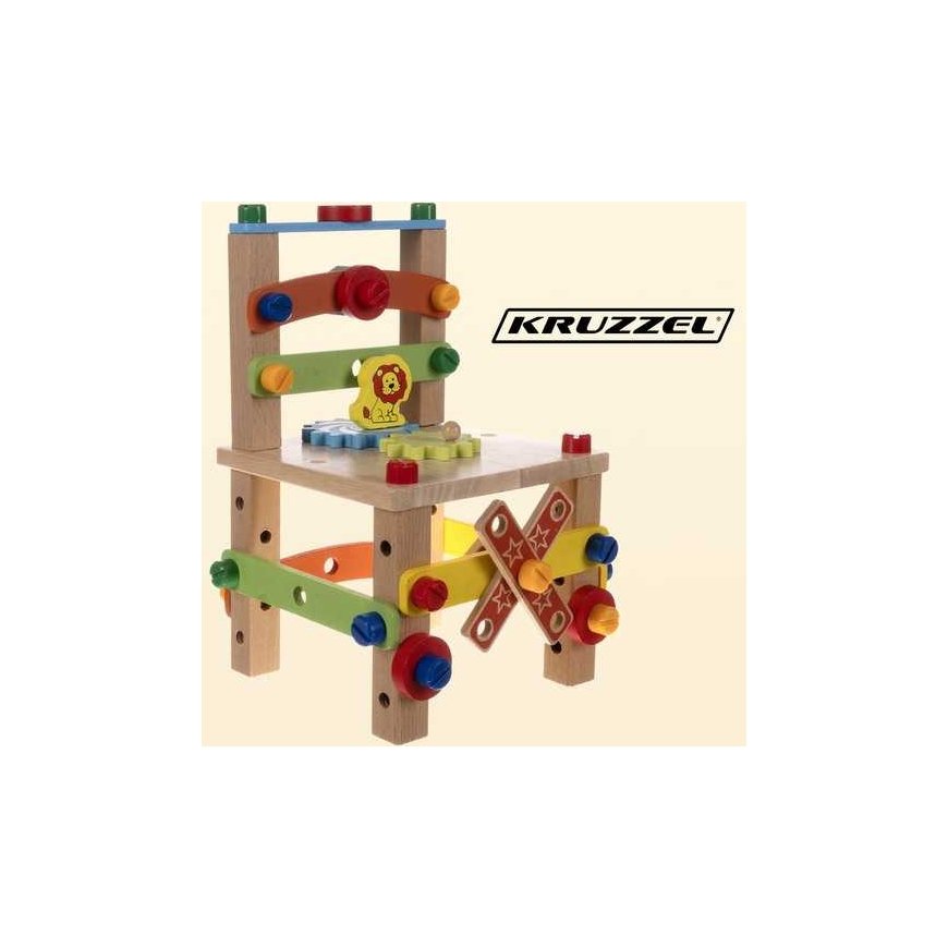 Children's wooden master workbench - chair with tools Kruzzel – 4