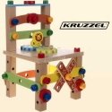 Children's wooden master workbench - chair with tools Kruzzel Children's wooden master workbench - chair with tools Kruzzel