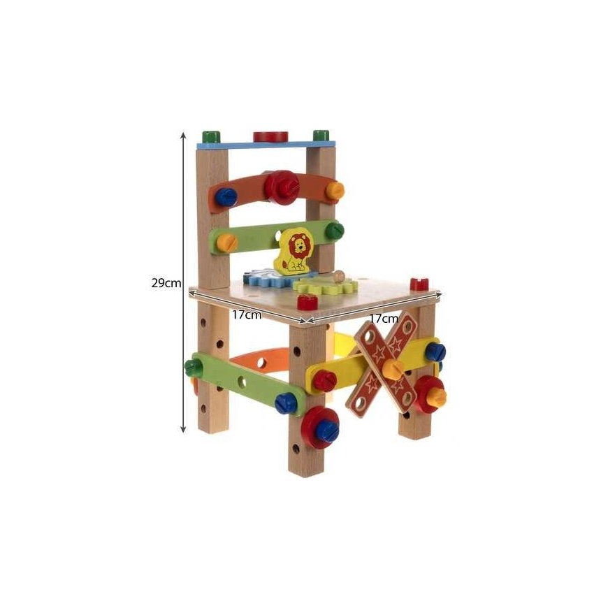 Children's wooden master workbench - chair with tools Kruzzel – 5
