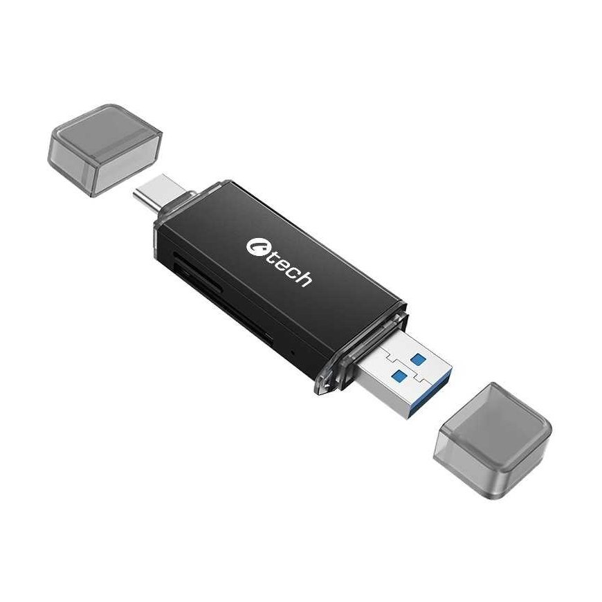 C-tech UCR-02-AL, USB 3.0 TYPE A / C ТИП, SD / микро SD
