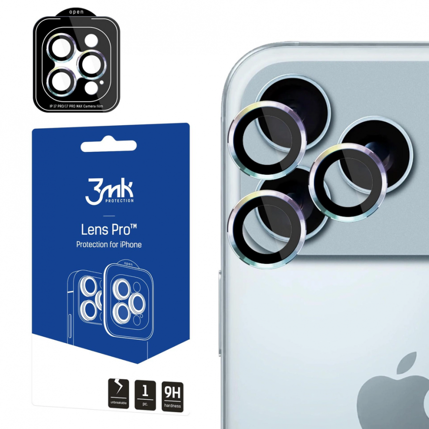 Apple iPhone 17 Pro / 17 Pro Max - 3mk objektyvo apsauga, vaivorykštės spalvos – 4