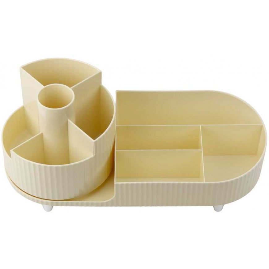 Lean Cosmetics and office supplies organizer, 34.5x14.7x14.3 cm, sand color – 4