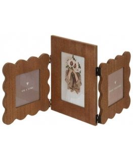 Atmosphera BRIANA standing photo frame for 3 pictures, pleated pattern, 50.7 x 21.7 cm