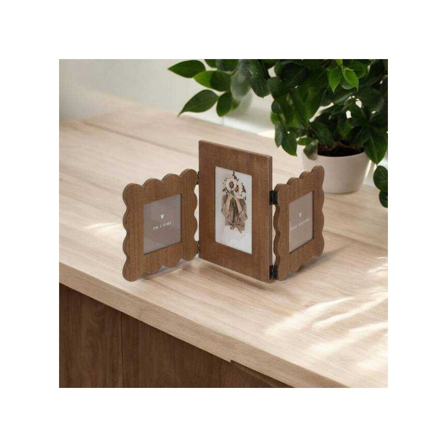 Atmosphera BRIANA standing photo frame for 3 pictures, pleated pattern, 50.7 x 21.7 cm – 2