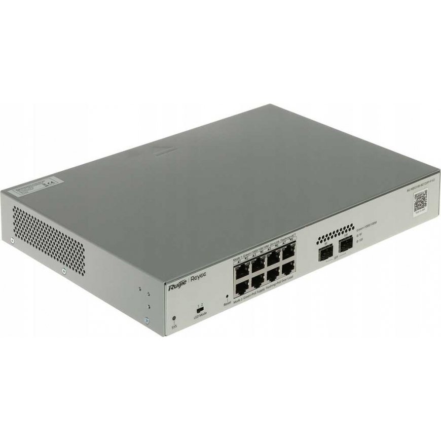 Šakotuvas Dahua Technology Ruijie Reyee RG-NBS3100-8GT2SFP-P-V2|Valdomas komutatorius, 10 prievadų, 8xGE, 8xPoE, 125W, 2xSFP, L2