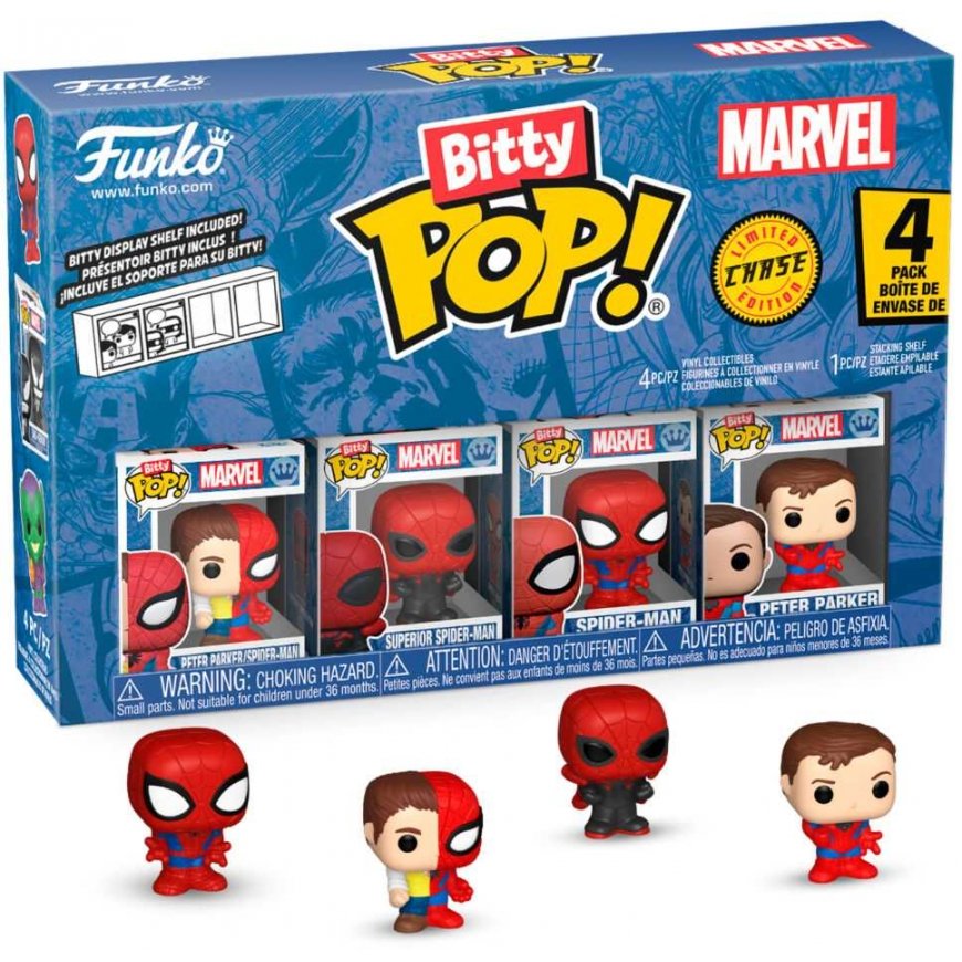 Funko Blister 4 hahmoa Bitty POP Marvel Spider-Man Parker Split – 2