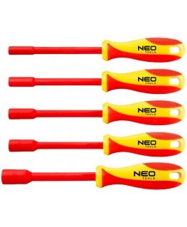 Изолированные отвертки Neo Tools с битами, 5 шт.
