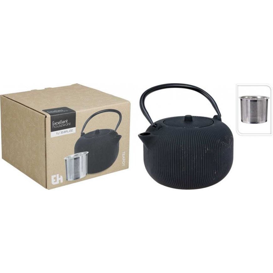 Mondex čuguna tējkanna 1000 ml melna