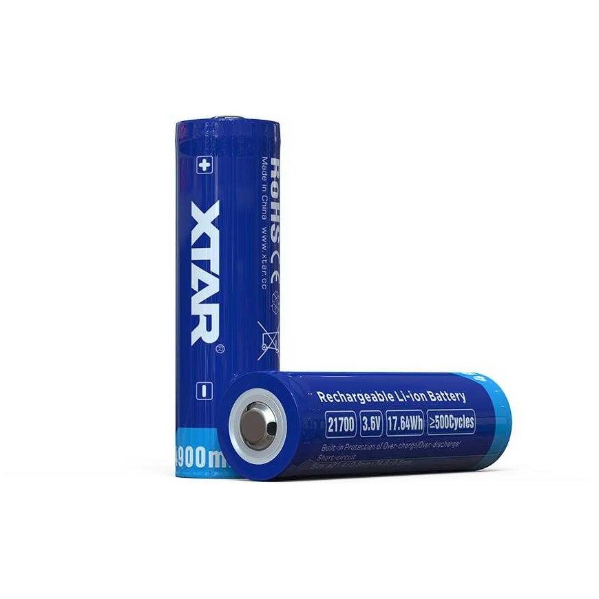 Baterija 21700 Li-Ion 3.7V Xtar 4900mAh (1 vnt.) su apsauga
