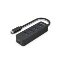 UNITEK uHUB Q4 USB 3.2 Gen 1 (3.1 Gen 1) Type-C 5000 Mbit/s musta UNITEK uHUB Q4 USB 3.2 Gen 1 (3.1 Gen 1) Type-C 5000 Mbit/s musta